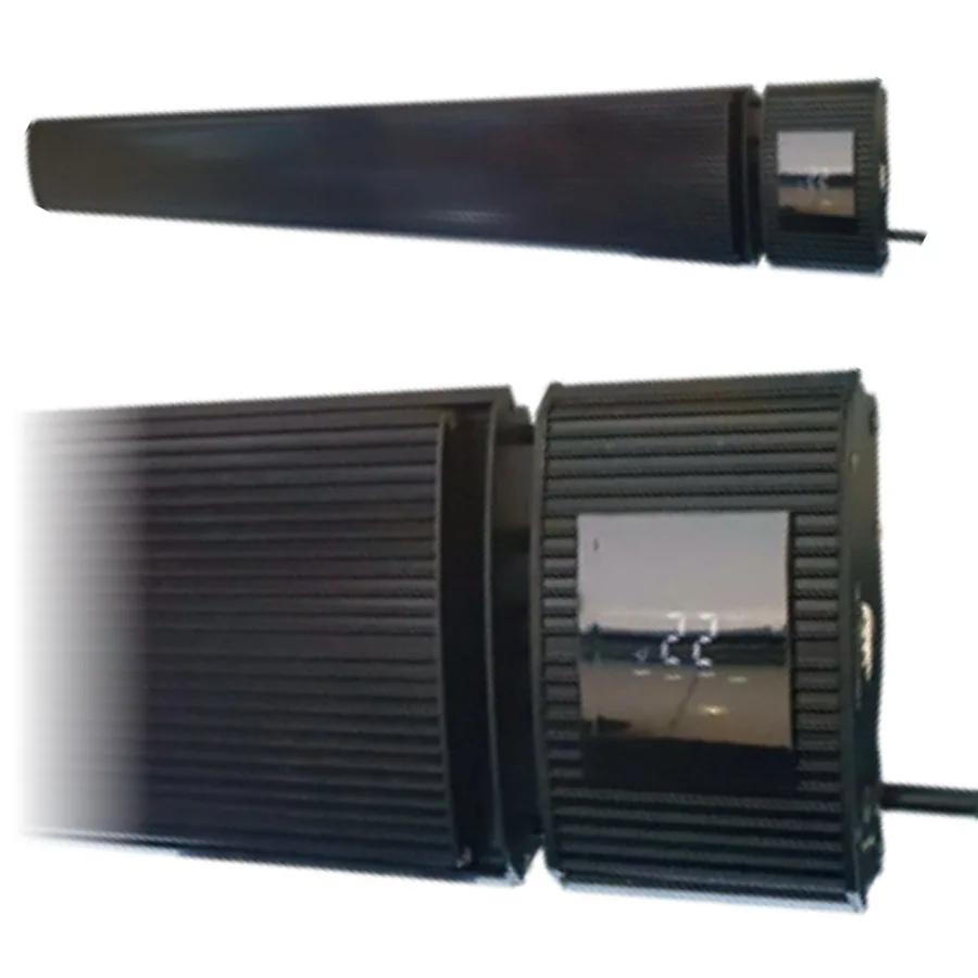 Încălzitor infrared montat pe pergola pentru confort termic în aer liber