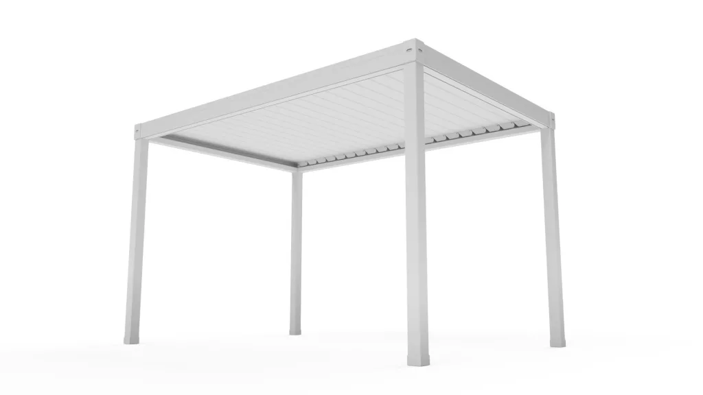 Pergola autonomă, stand-alone, fără montaj pe perete, ideală pentru grădini și terase