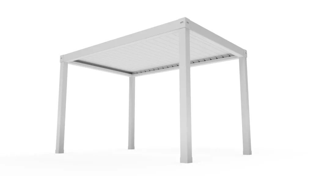 Model 3D al unei pergole independente, cu 4 picioare, dimensiunea ramei de 160mm.